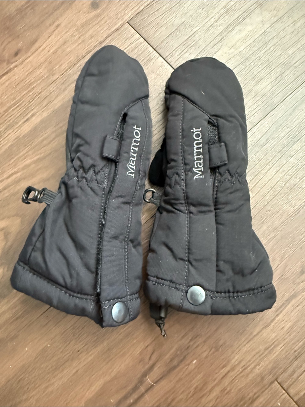 Marmot Kids Black Insulated Mittens Cozy Winter Gloves Ski Snow XXS